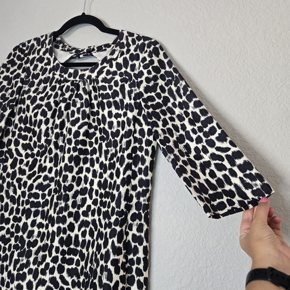 Kate Spade New York 4 Dorothy Leopard Print Silk 3/4 Sleeve Mini Dress 100% silk - Picture 4 of 12